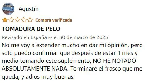 Ver peor valoración de Testo Booster de la marca Natnatura en Amazon