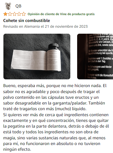 Ver peor valoración de Rocket Complex de la marca https://www.vegavero.com/ en Amazon